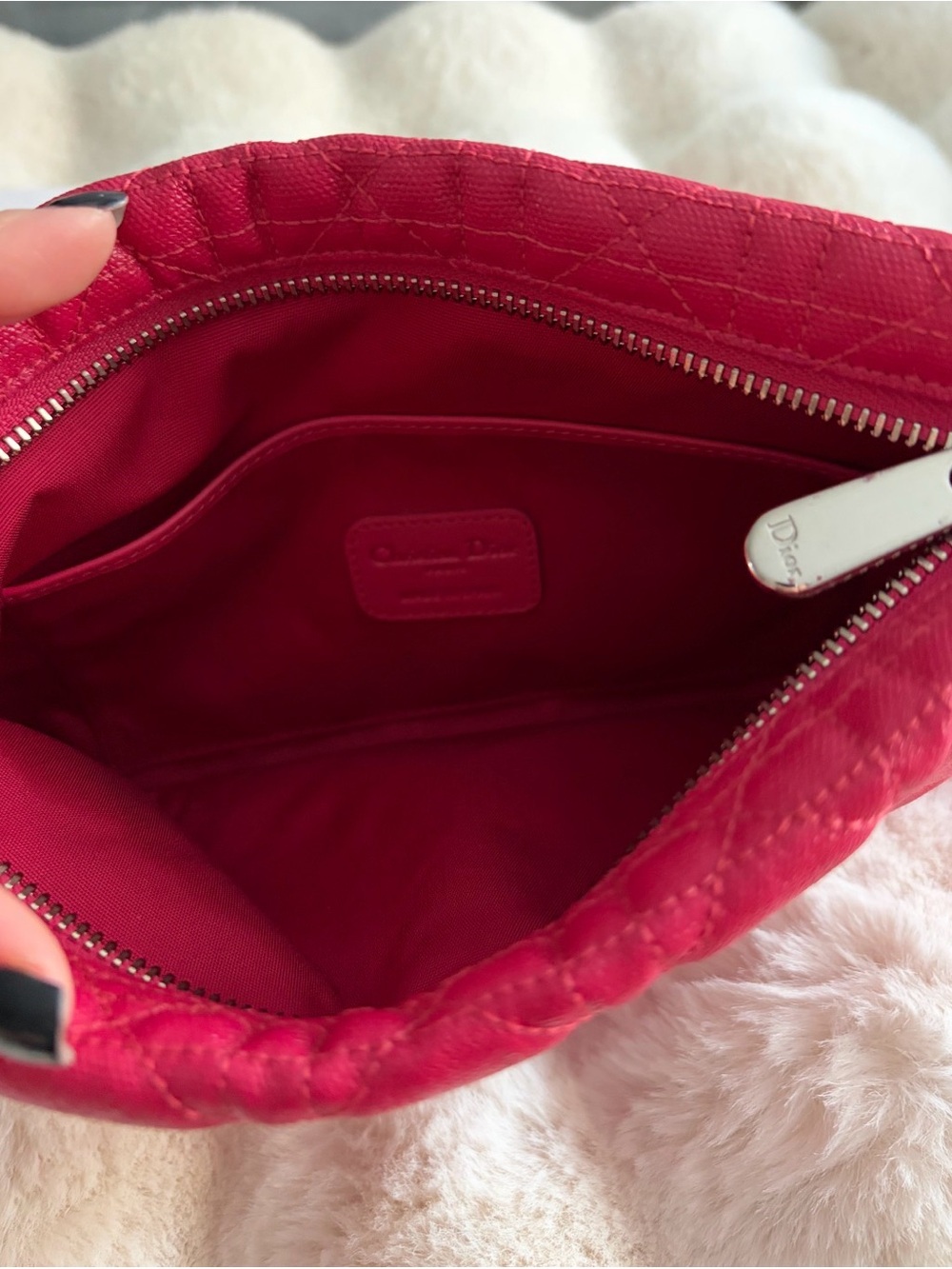 Dior Coated Canvas Cannage Panarea Quilted Clutch with authentication - Picture 8 of 11